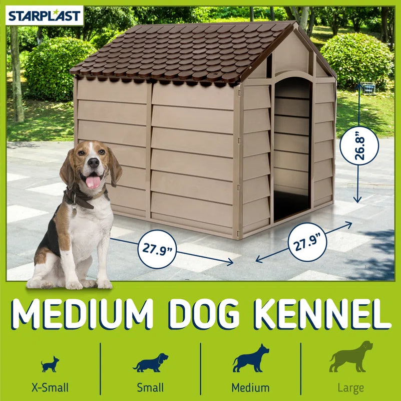 Augie Plastic Portable Dog House